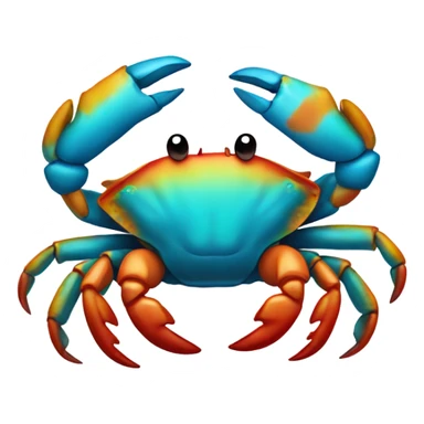 Crab with a bandana on throwing up gang signs  sticker