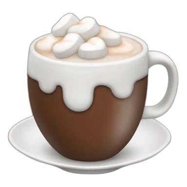 A mug of hot chocolate with marshmallows and whipped cream  sticker