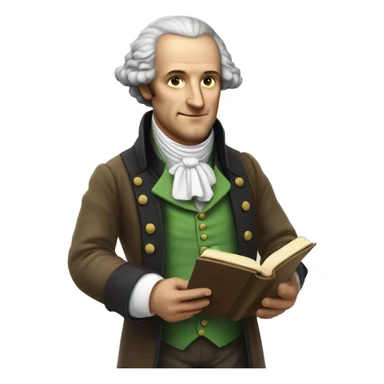 Goethe holds a book in his hand sticker