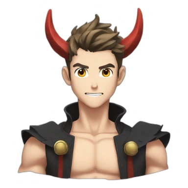 Combodgien anime demon beau gosse sticker