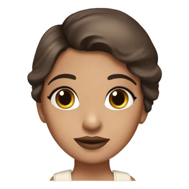 Victorean style brunette girl with makeup sticker