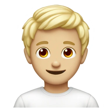 smiling blonde boy meme with red eyes sticker