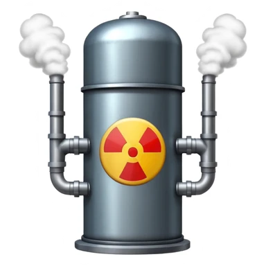 create a very realistic nuclear reactor sticker