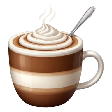 Cappuccino with frothy milk and a sprinkle of cocoa on top sticker