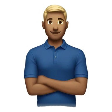 DARK blue polo t-shirt sticker