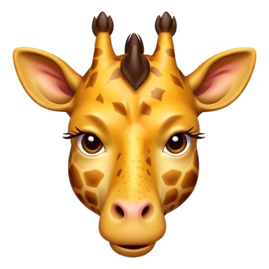 frustrated cartoon giraffe emoji facepalming with one hoof, exaggerated expression with eyes closed, visible sweat drops, comically annoyed mouth shape, thick outlines, vibrant colors sticker