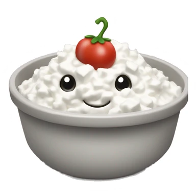 cottage cheese in a bowl sticker