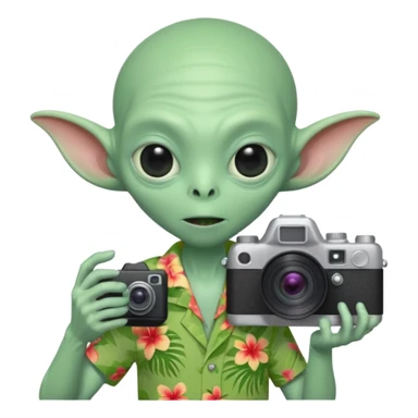 tourist alien sticker