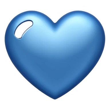 heart with a metallic blue finish sticker
