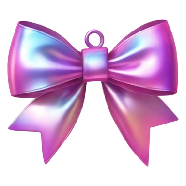 iridescent christmas ornament bow pink sticker