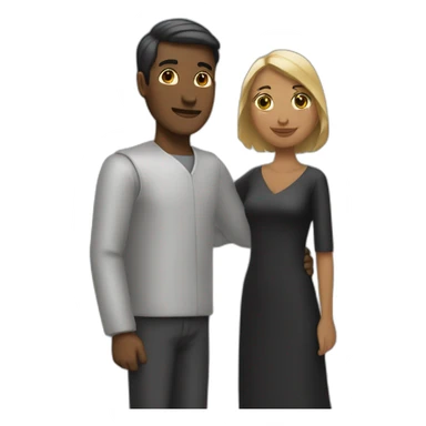 Un homme noir disant bonjour à sa femme qui s'appelle fatima. sticker