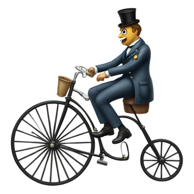 Doctor riding a penny farthing with a monocle  sticker