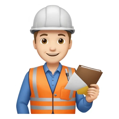 railway engineer carrying a piece of paper in front of him sticker