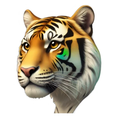 Tigre sur un arc-en-ciel sticker