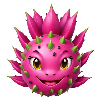 dragon fruit, clean and polished look sticker