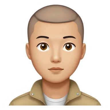 Korean guy with buzzcut sticker