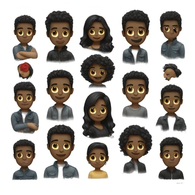 Best boyfriend certificate dark black hair sticker