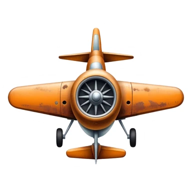 Old style rusty plane rearview sticker