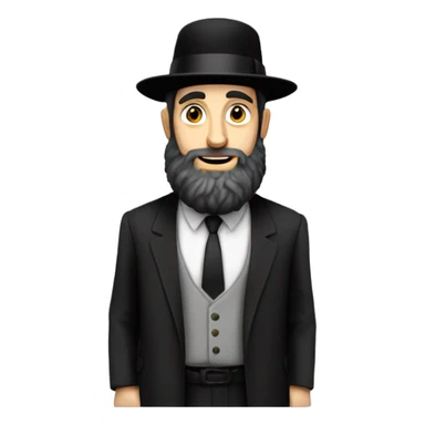 Hasidic Jewish man with payot sticker