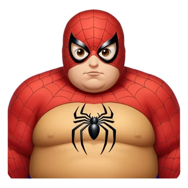 Fat fat fat spider man sticker