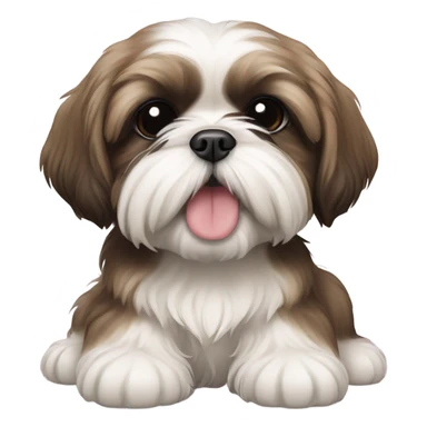 Two shin tzu puppies sticker