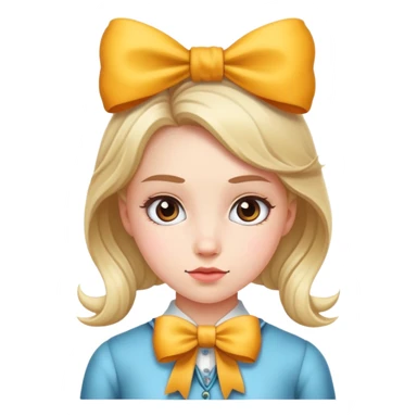 Girl with a bow sticker