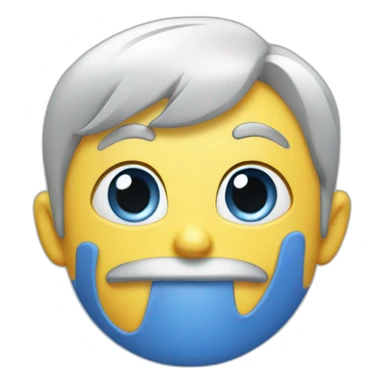 bisou coeur blue sticker