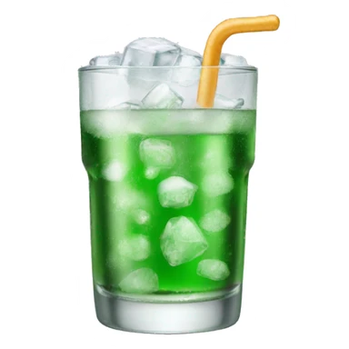 Glass of fizzy gingerale with ice  sticker