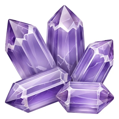 Pastel lavender banded Amethyst crystals sticker