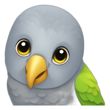 Grey parakeet with yellow cheeks sticker