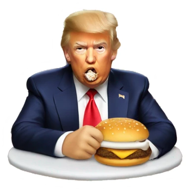 Donald trump eating McDonalds sticker