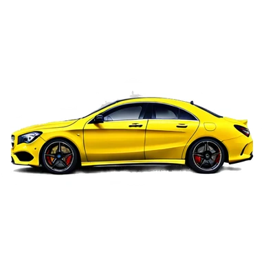 Yellow Mercedes Benz cla amg 2018 side sticker