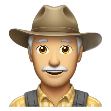 Mature and stable middle-aged handsome farmer sticker