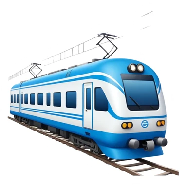 Qinghai-Tibet Railway train, simplified cute emoji style, cartoon modern Chinese train, bold colors sticker