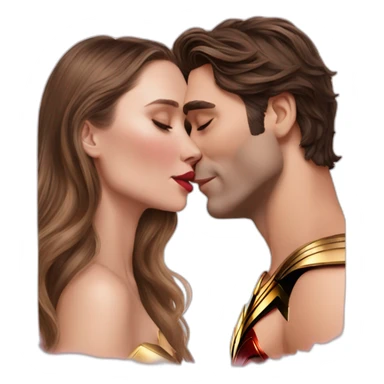 elizabeth olsen kissing wonder woman sticker