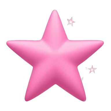 Three small pink , 4-pointed stars grouped together. The stars have a slightly elongated shape, giving them a twinkling effect. They vary in size, with the largest star in the center and two smaller stars on either side.  sticker