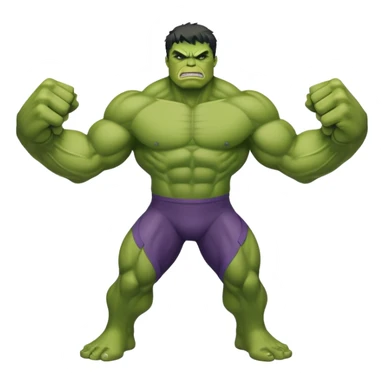 Hulk, green muscular superhero sticker