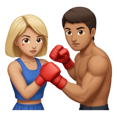 man punching a woman sticker