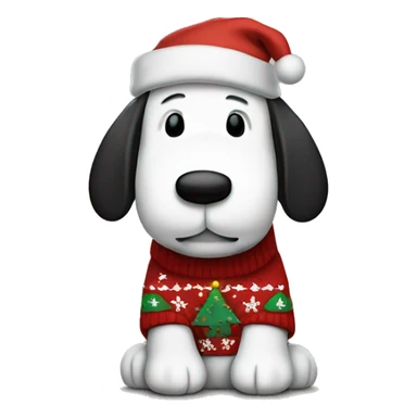 snoopy wearing Christmas sweater  sticker