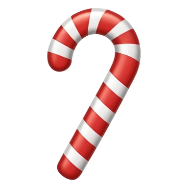 un baston de caramelo de navidad rojo con blanco sticker