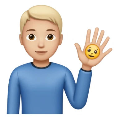 person holding hands with android, emoji style, simple background sticker