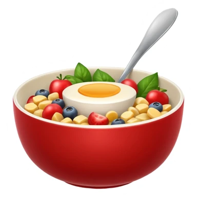healthy bowl red bowl sticker