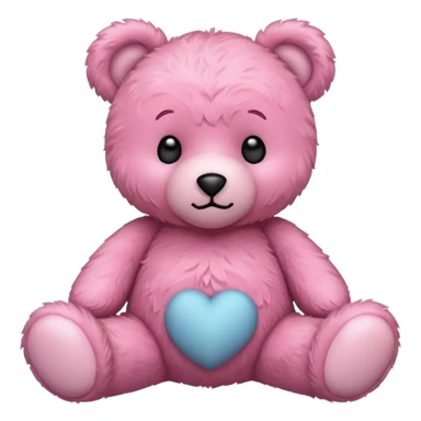 Cœur rose est un ours en peluche sticker