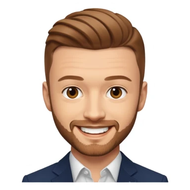 Justin Timberlake with light brown hair sticker