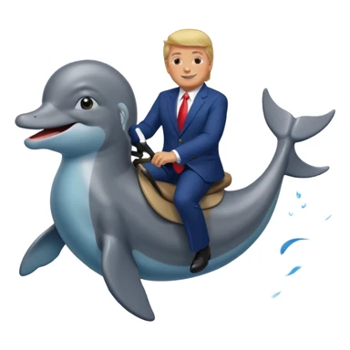 i’m trump at walmart while riding a dolphin sticker