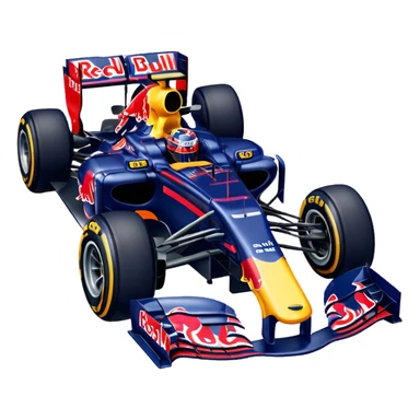 Crea un emoji de carro de red bull f1 sticker