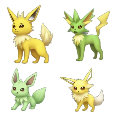 Jolteon and leafeon fuze sticker