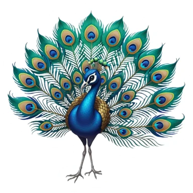 create a single peacock feather emoji just like whaatsapp emojis sticker
