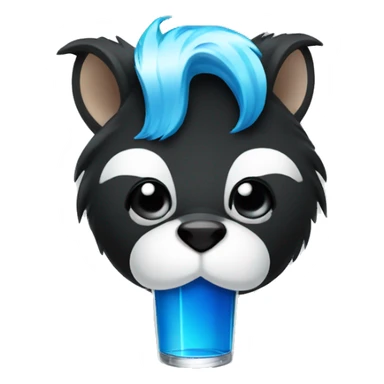 Skunk with a blue Powerade hungover sticker