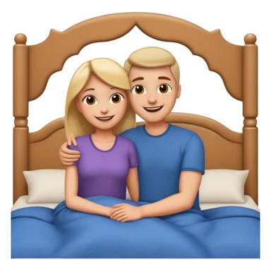 coppia che si abbracciano a letto emoji sticker